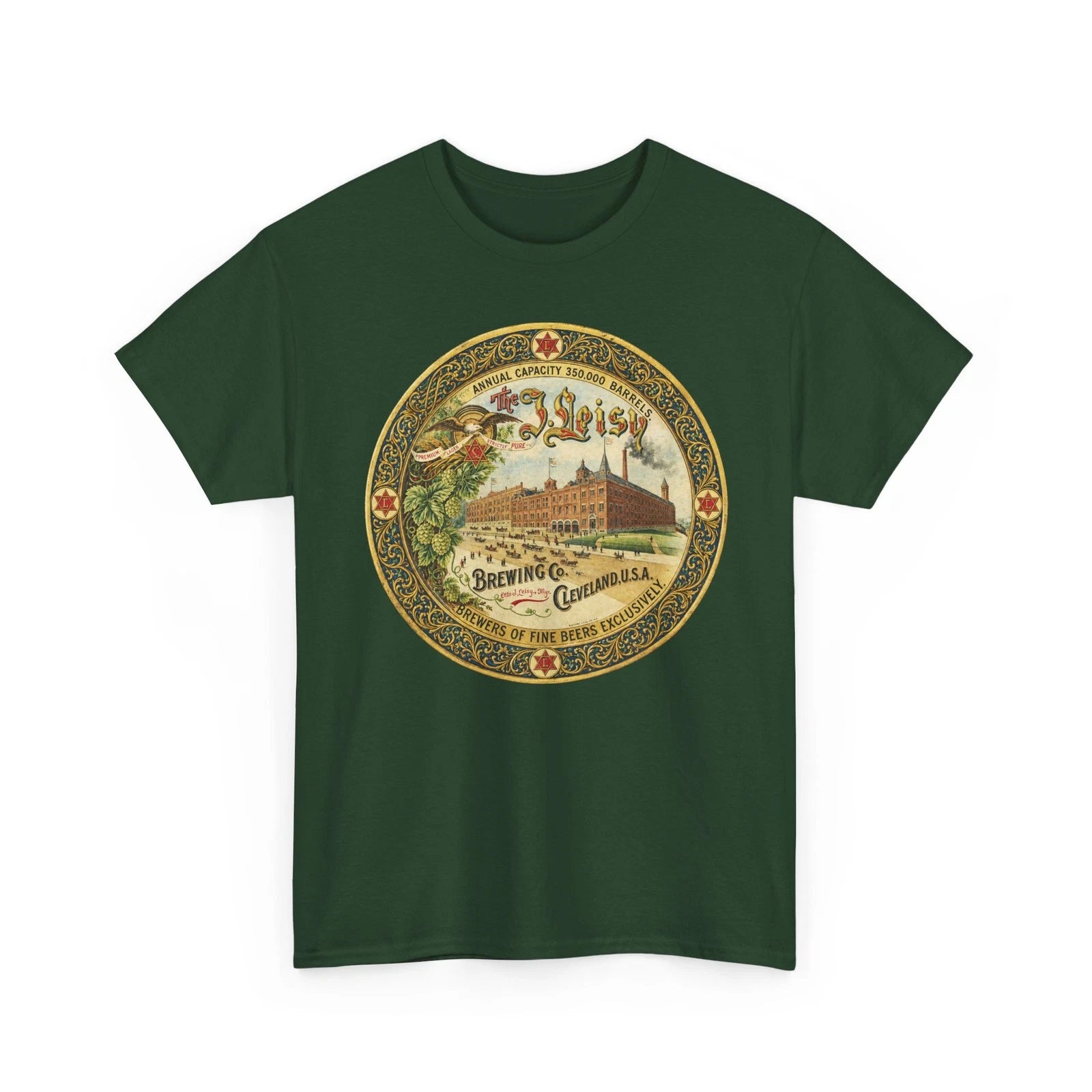 J. Leisy Brewing Co. Pre-Prohibition Cleveland OH Brewery Retro Beer T-Shirt