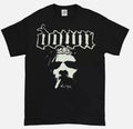 DOWN Band FACE Graphic Black Cotton T SHirt Full Size S 5XL