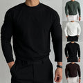 Solid Color Long Sleeve Men's T-Shirt for Gym Fitness and Bodybuilding