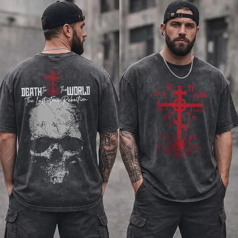 Orthodox Christian Shirt, Christian Skull Graphic Shirt, Christian Streetwear