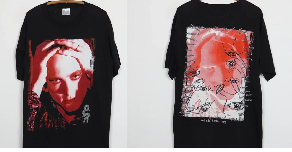 vintage 1992 The Cure Wish Tour 1992 Short Sleeve Black Shirt