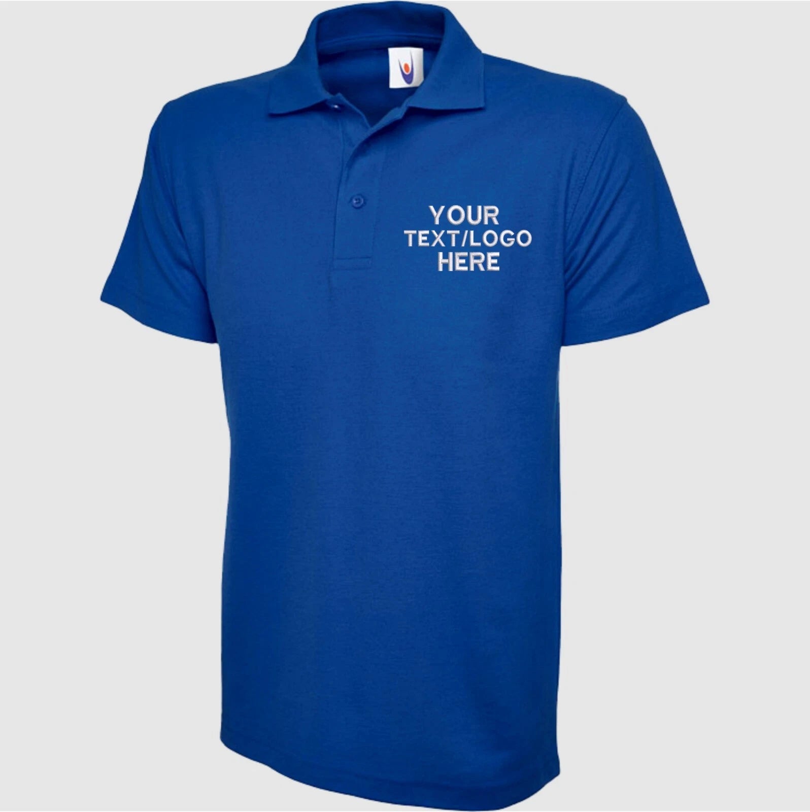 Custom Embroidered Polo Shirt Uneek UC101 Personalised Text Workwear Poloshirt T