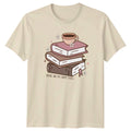 Books Are My Happy Place T-Shirt Cozy Reading Book Lover Gift For Him