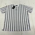 BoohooMAN Shirt Mens Medium White Oversized Stripe Signature Tee Jersey Crewneck
