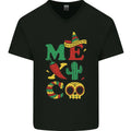 Symbols of Mexico Mens V-Neck Cotton T-Shirt