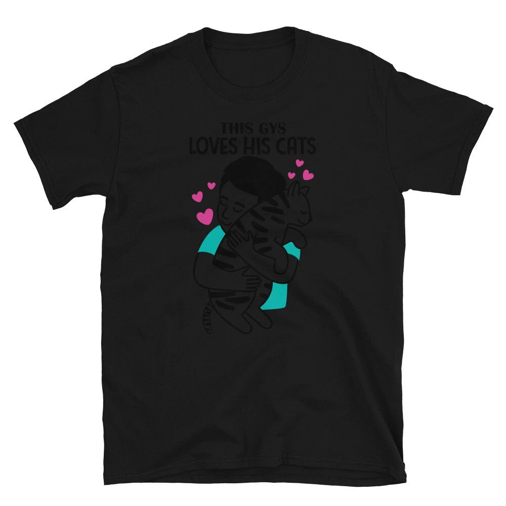 this Guy Loves His Cats Cute Cat Funny Animal Kitty Cats T-Shirt