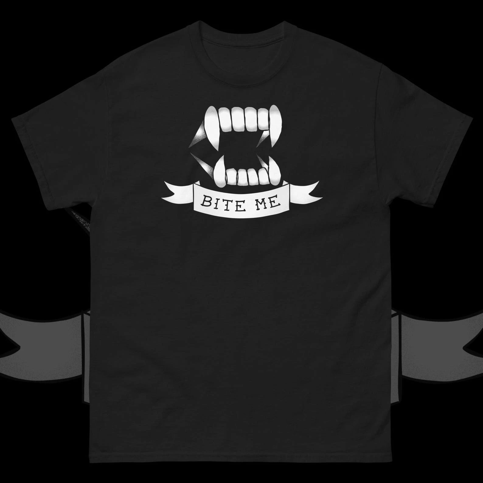 Bite Me Tattoo Flash Shirt Sailor Jerry Vampire Nu Goth Pastel Lowbrow Unisex Te