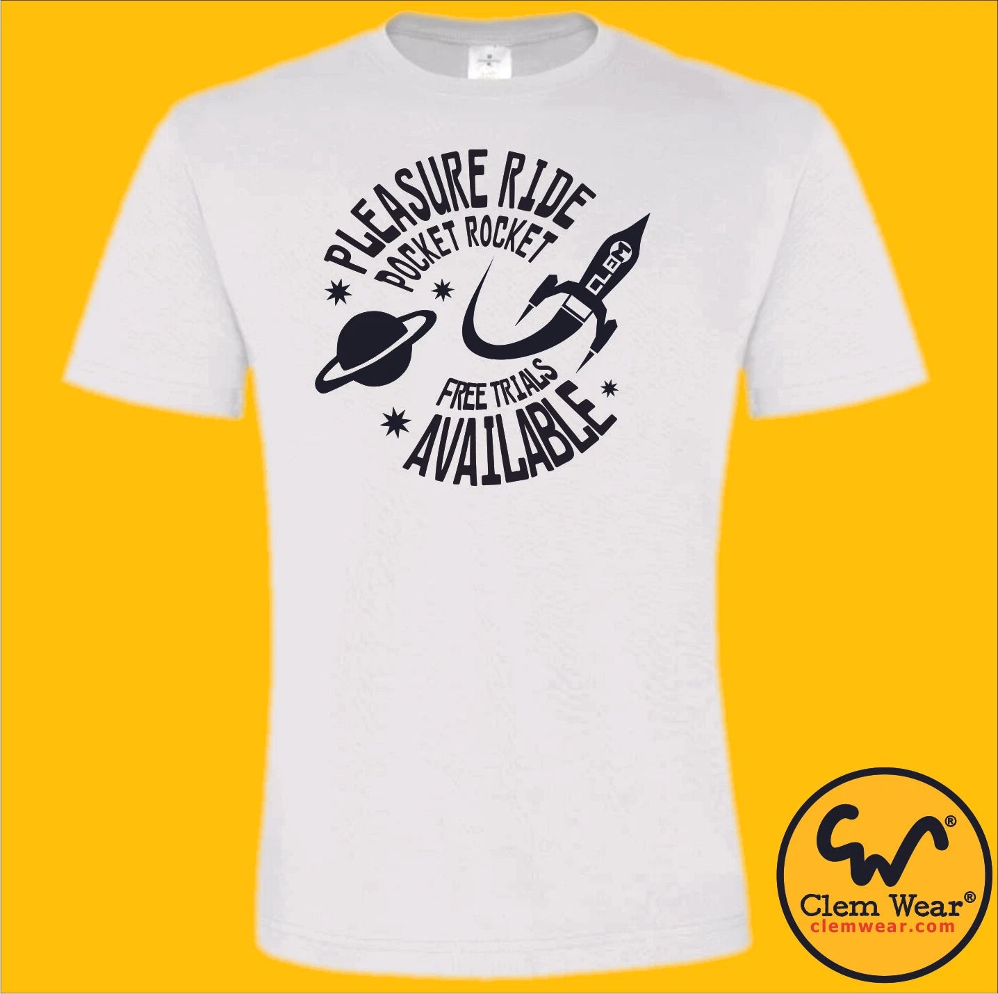 space tee sci-fi funny T shirt PLEASURE RIDE T-shirt POCKET ROCKET rude joke BN
