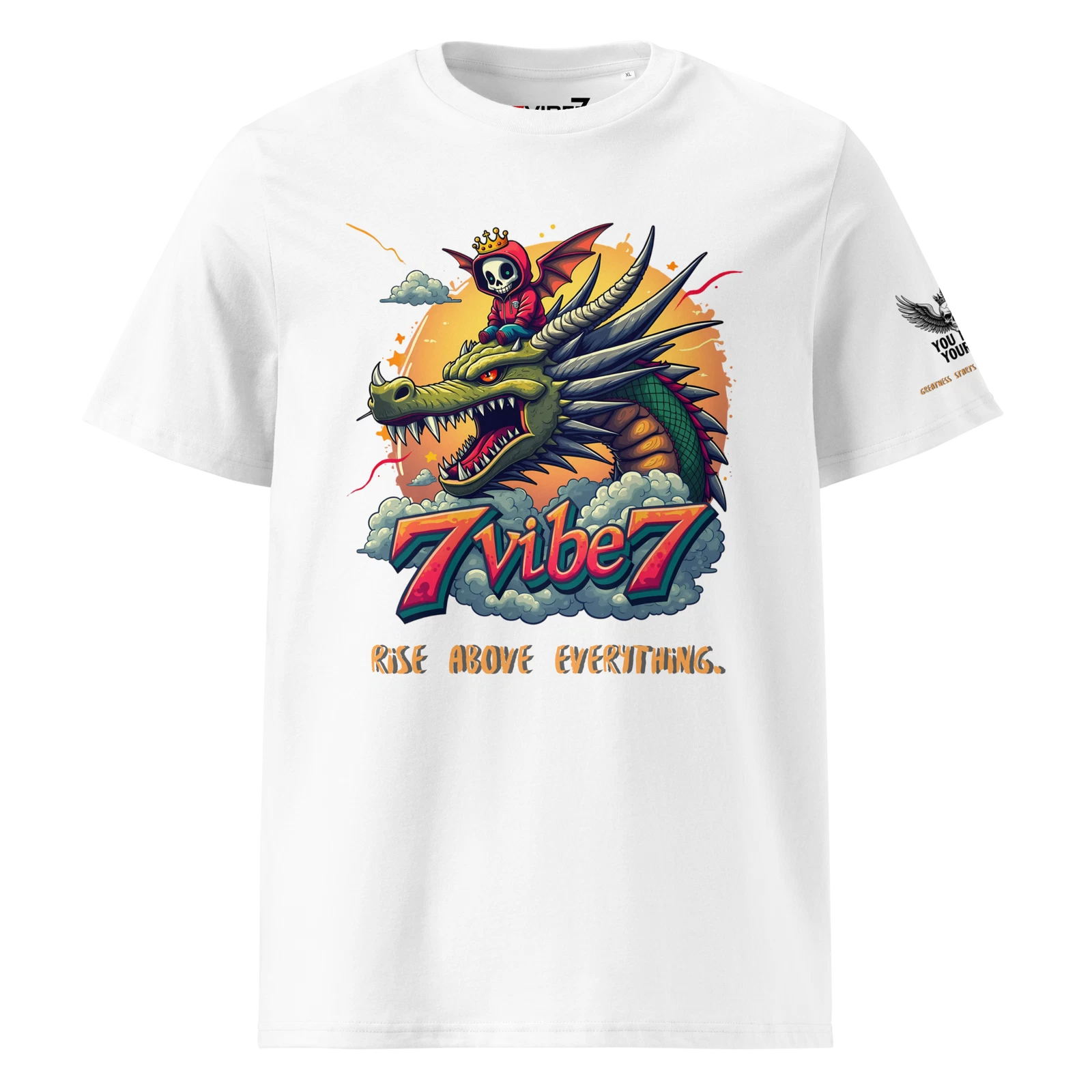Unisex organic cotton t-shirt Dragon Cloud 7Vibe7 Urban Streetwear Graffiti