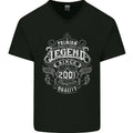 Premium Legend 25th Birthday 2001 Mens V-Neck Cotton T-Shirt