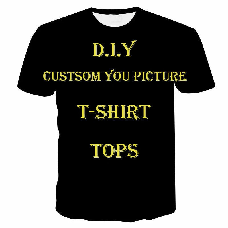 Personalized Customized DIY logo Women Men T-Shirt 3D Print Short Sleeve Tee Top
