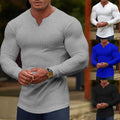 Men's Long Sleeve Fashion T-Shirt Classic Casual Slim V-Neck Shirts