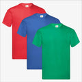 Fruit of the Loom Original T-Shirt 3 Pack | Mens Bright Vibrant Colours Tee