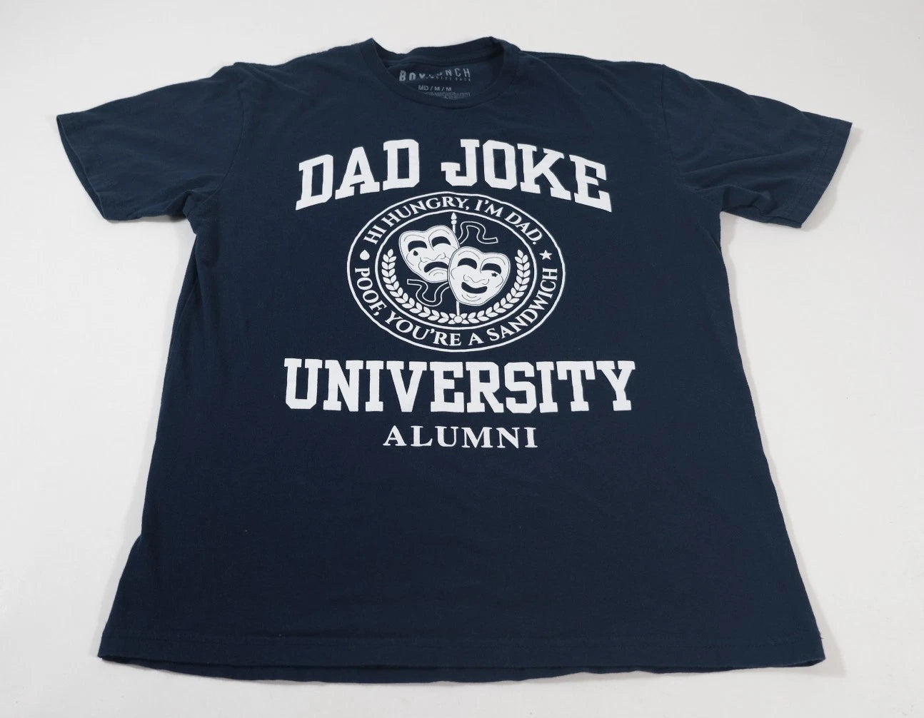 Box Lunch Men's Dad Joke University Blue Graphic T-shirt Size M