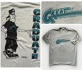 Vintage 90s GREAT Program T Shirt Mens Large Gray Graphic Distressed Worn