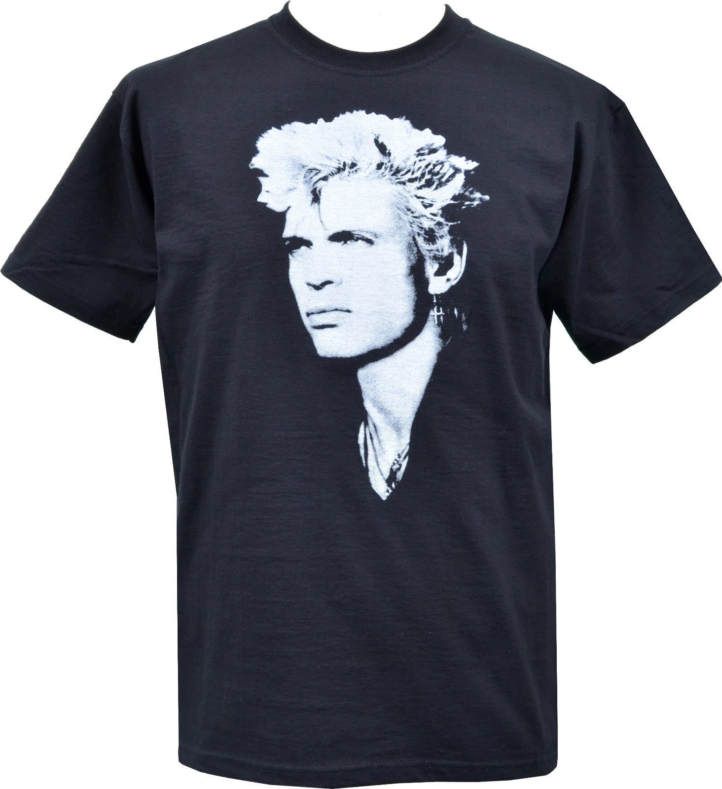 MENS BLACK T-SHIRT BILLY IDOL GEN X NEW WAVE PUNK ROCK GOTH S - 5XL