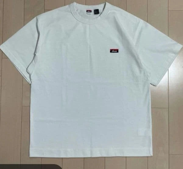NANGA Men T Shirt White L Chest Logo Patch Simple Casual Wear Outdoor Everyday