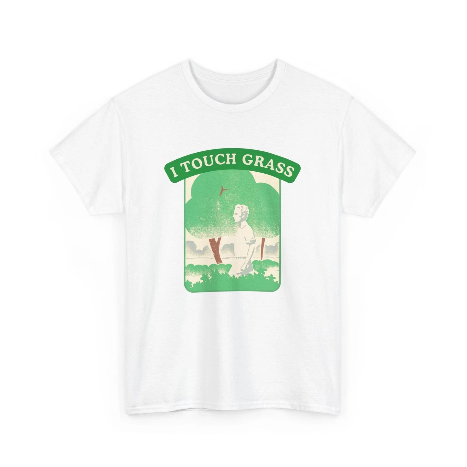 Funny Touch Grass Meme Shirt Hiker Gift Retro Outdoorsy Tee Hiking Silly TShirt