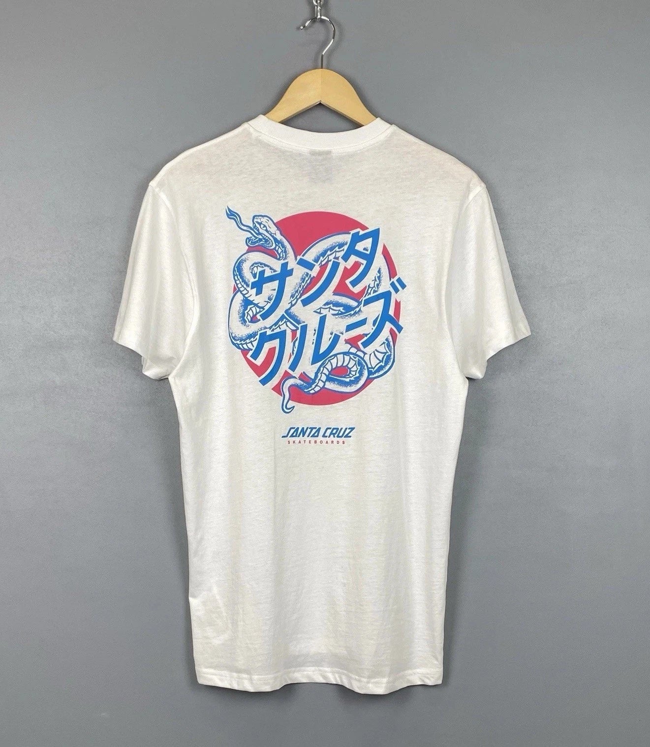 Santa Cruz Skateboards Short Sleeve T-Shirt Men’s Size M Top White Big Logo Y2K