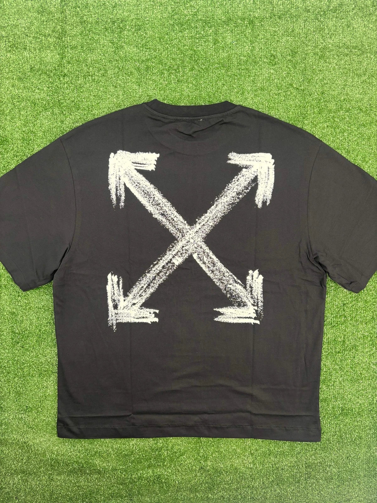 OFF-WHITE "Chalk Arrows" Black Skate T-Shirt Size Medium