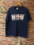 Vintage 2000s Y2K Funny Police Shirt L Speeding Ticket Excuses Officer