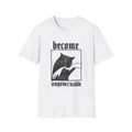 Become Ungovernable Funny Graphic Cat Biting Hand T-shirt, Unisex Cotton