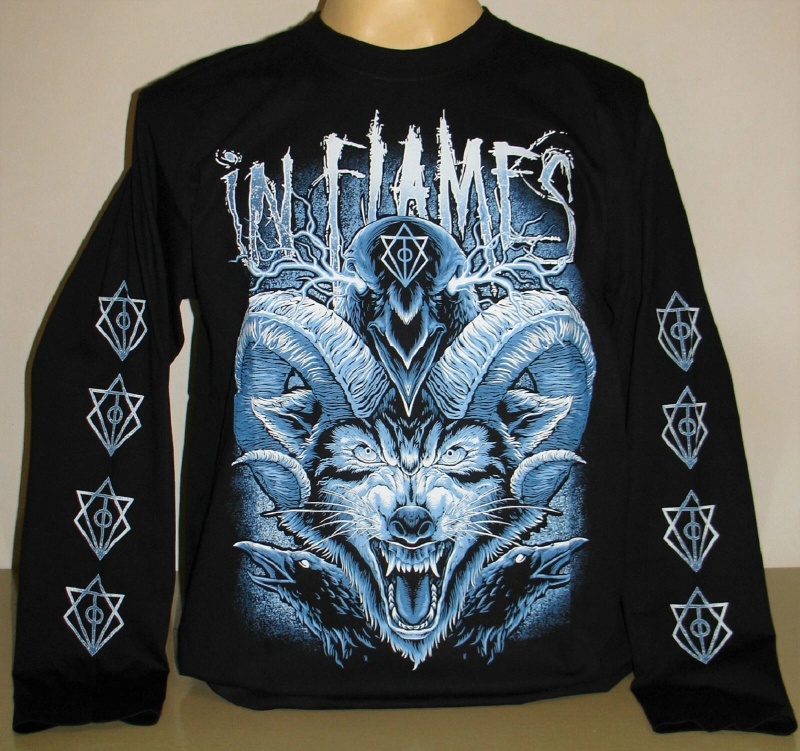 In Flames Heavy Metal Band Long Sleeve T-shirt Size S & 2XL XXL New! Death