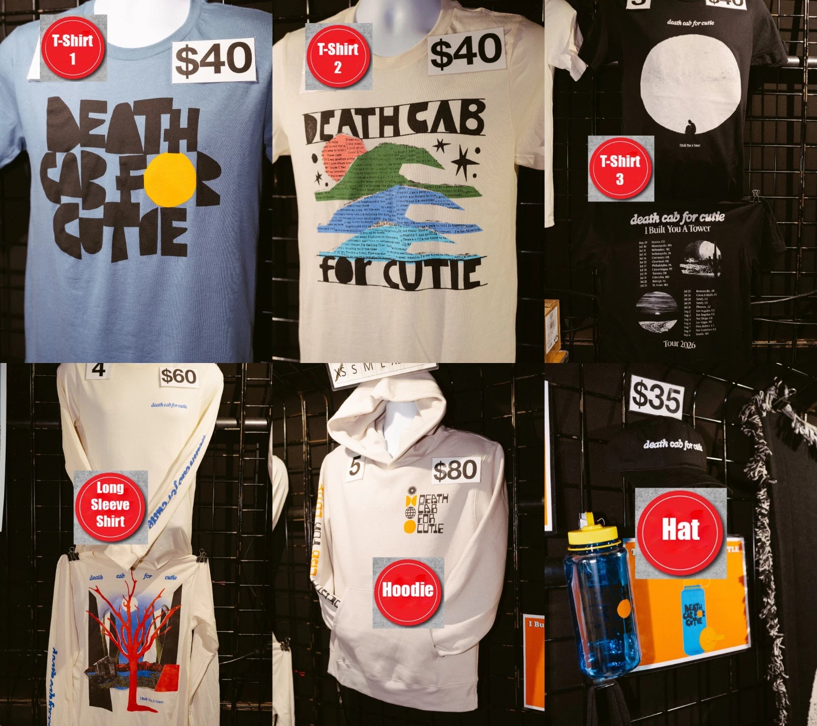 Death Cab for Cutie I Built You A Tower World Tour 2026 Merch Tee TShirt Reprint