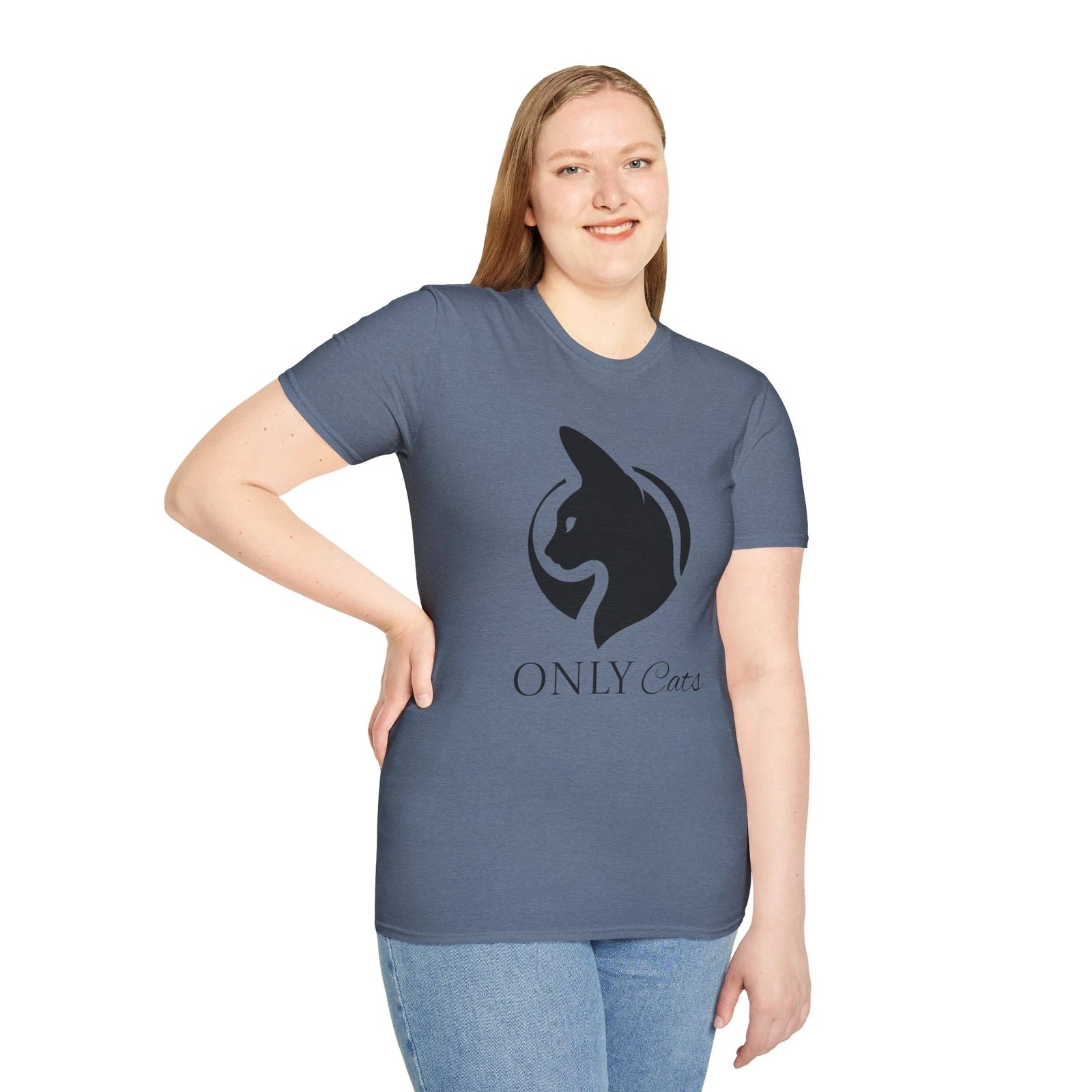 Only Cats Unisex T-Shirt, Cat Lover Gift, Softstyle Tee, Cute Shirt, Cat Themed