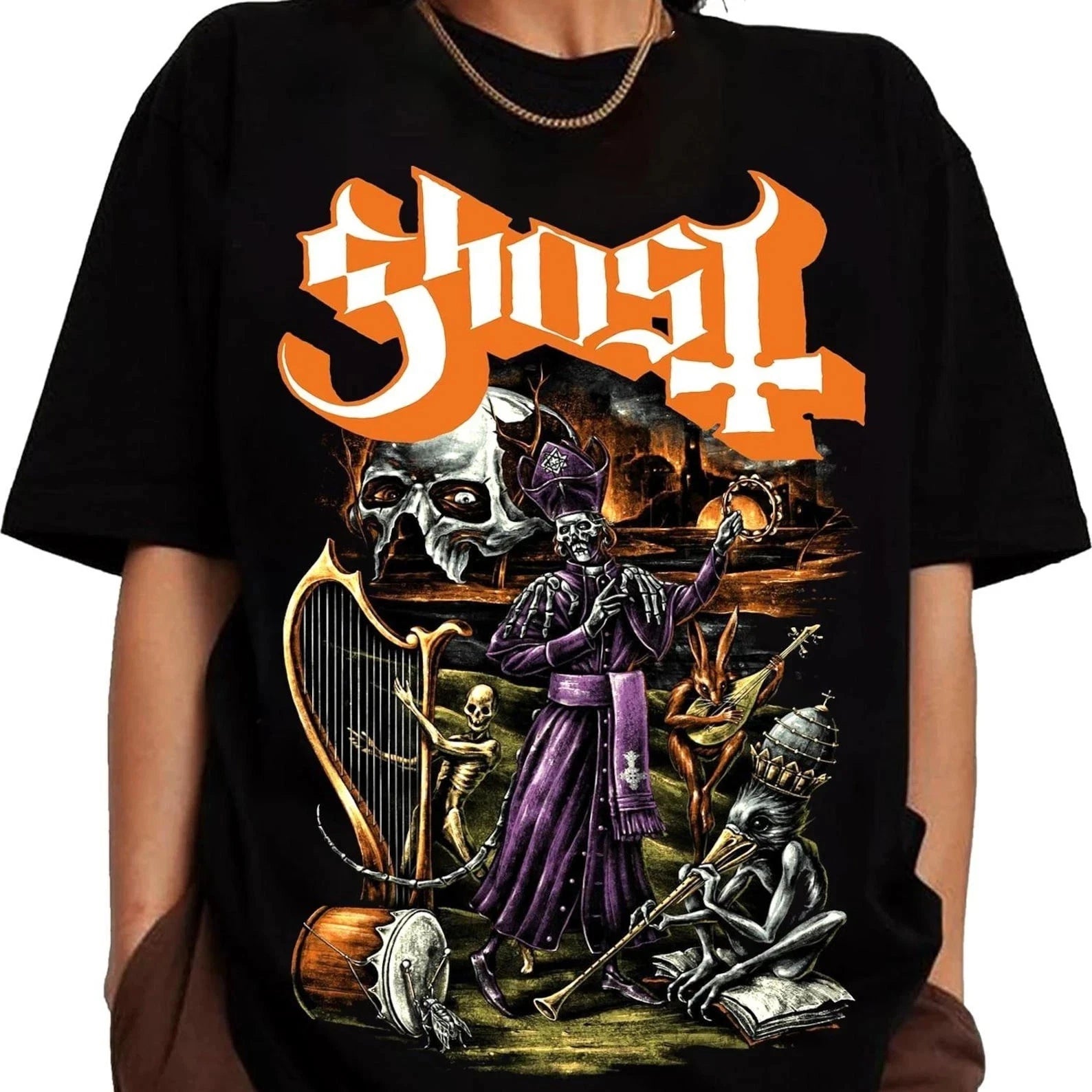 Ghost Skeletour World Tour 2026 Shirt, Ghost Band Fan Gift T-Shirt Unisex