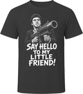 Tony Montana Say Hello to My Little Friend Iconic 80s Movie T Shirt