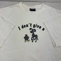 Vintage Rat Donkey Funny T Shirt Adult 2XL White “I Dont Give A” Grunge Y2K 90s