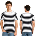 Men Women Striped Cotton T-Shirt Summers Soft Breathable Casual Stripe Top