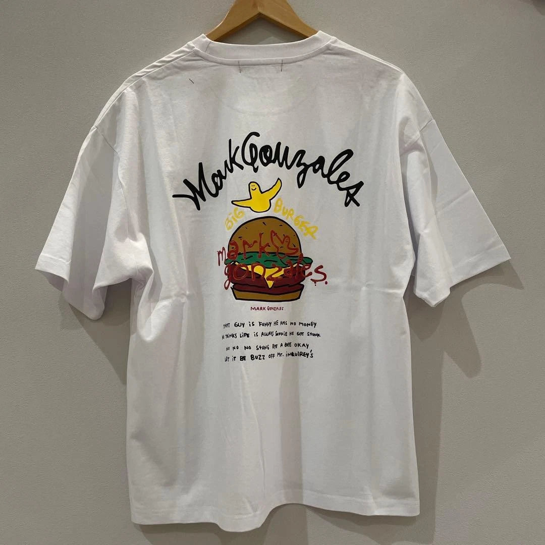 Mark Gonzales M Size White T-Shirt MGT-26211DS - Street Style