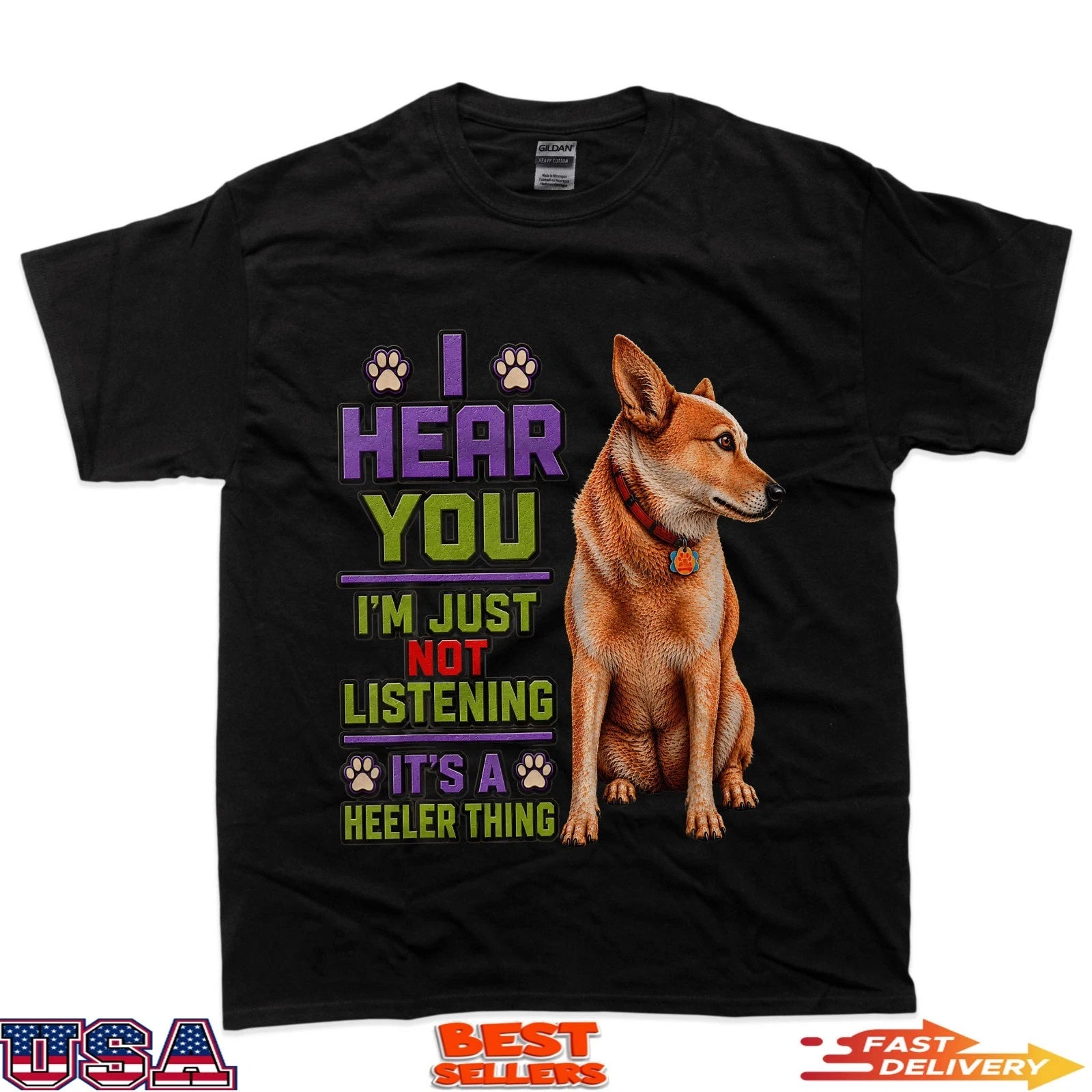 Red Heeler Farm Dog Sunset Australian Cattle Dog Shirt T-Shirt