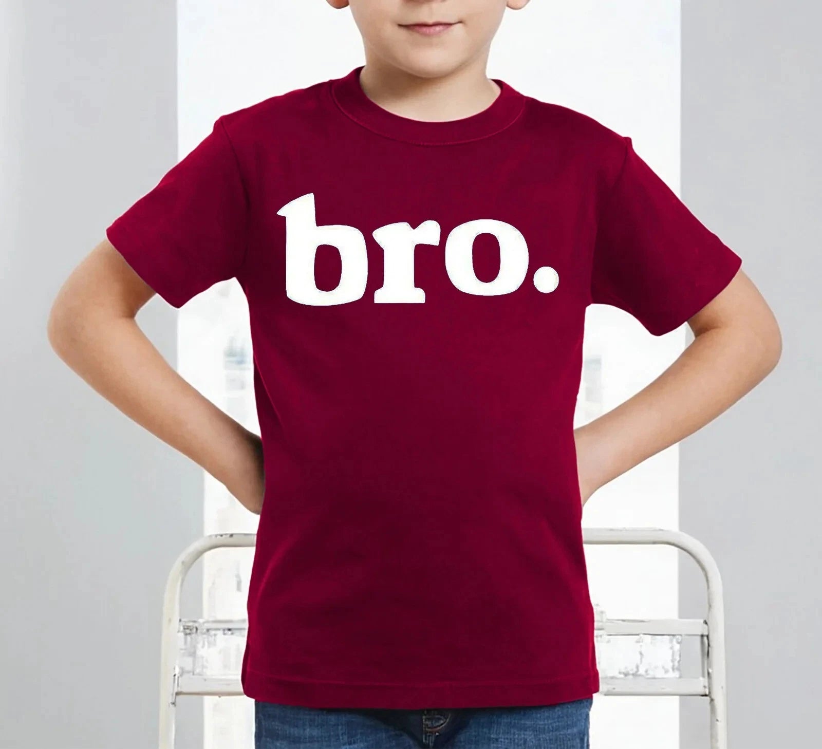 BRO LEETER TWEEN BOY CASUAL SLOGAN CREW NECK Cute Children Funny T-SHIRT