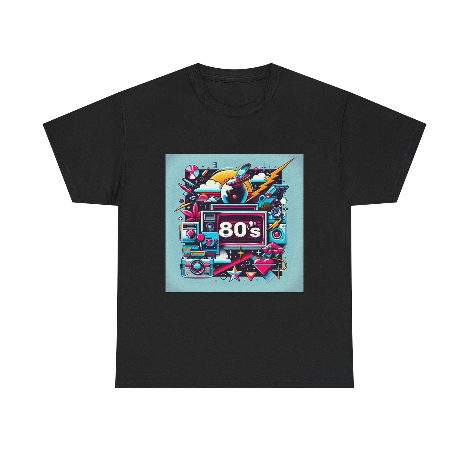 80's Retro Unisex Heavy Cotton Tee, Vintage Style Shirt, Nostalgic [...]