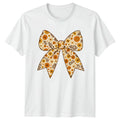 Retro 70s Floral Bow Tie Womens T-Shirt 70s Boho Style Floral Pattern