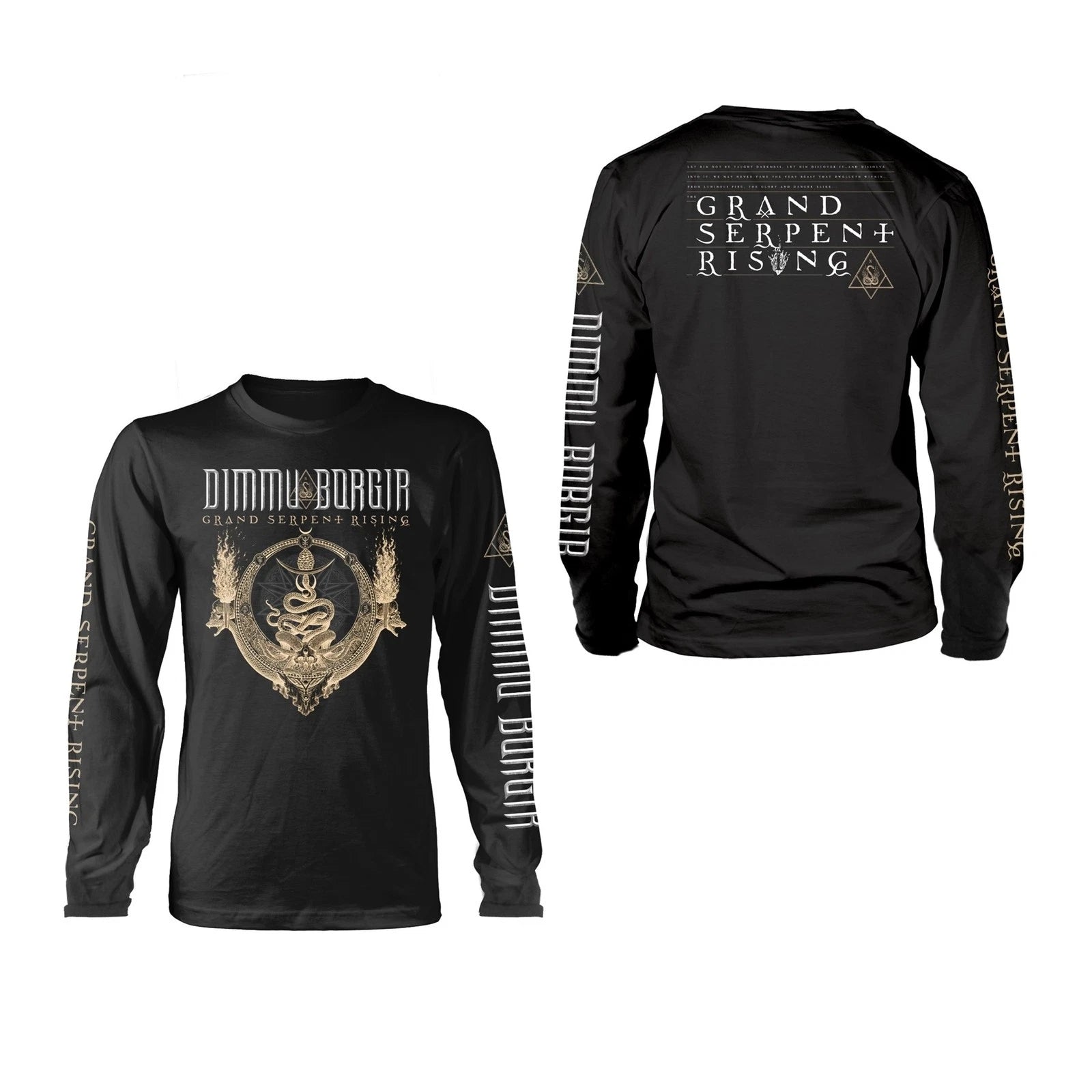 Authentic Dimmu Borgir Men's Grand Serpent Rising Long Sleeve T-Shirt S-3XL NEW