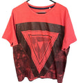 Guess Los Angeles Shirt Mens 2X XXL Red Cotton Short Sleeve Double Sided Y2K