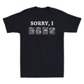 Sorry I-DGAF Funny Hidden Message Guitar Chords For Lover T-Shirt Short Sleeve