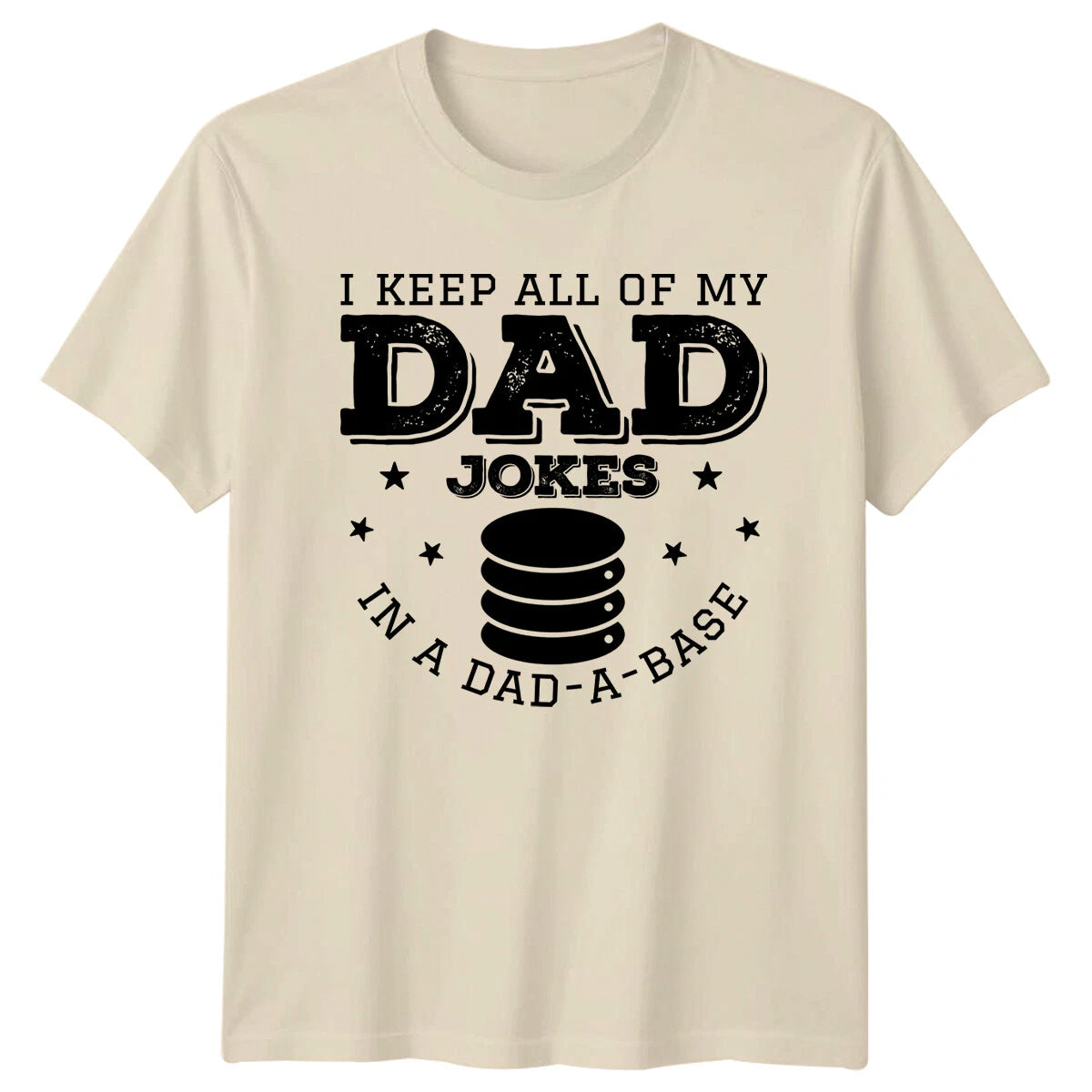Dad Jokes In A Dad-A-Base T-Shirt Funny Fathers Day Humor