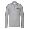 Personalised Custom Embroidered Fruit of the Loom Premium Long Sleeve Polo SS258