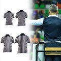 Mens Striped Referee Shirt Lightweight Breathable T Shirt for Travel Hiking Work
