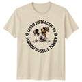 Easily Distracted By Parson Russell Terrier Mens T-Shirt Womens Tee Graphic Top