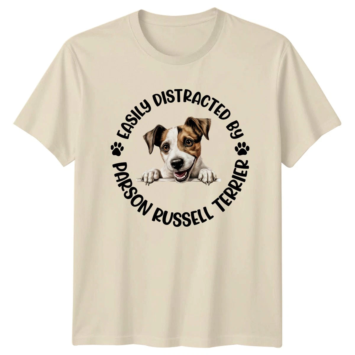 Easily Distracted By Parson Russell Terrier Mens T-Shirt Womens Tee Graphic Top