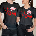 Cute Pink Hearts Happy Valentine's Day Love Goals Couple Matching T-Shirts #VD