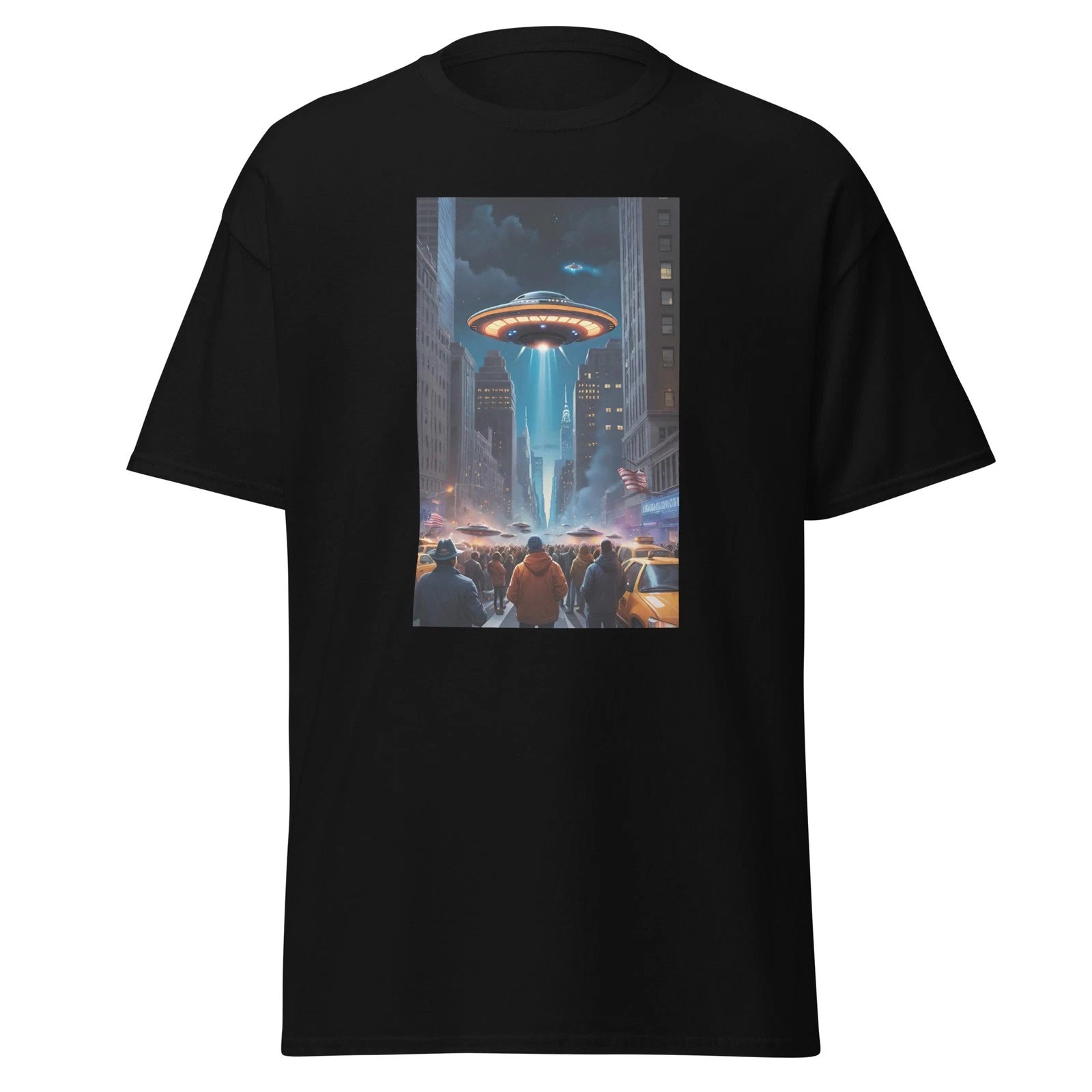 UFO Invasion Graphic Tee – Retro Sci-Fi Alien Spaceship T-Shirt