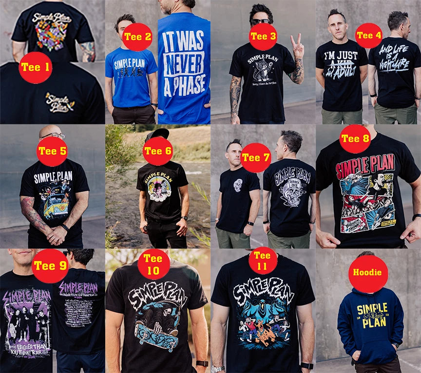 Simple Plan Bigger Than You Think! Tour 2026 Merch Tee, T-shirt Reprint