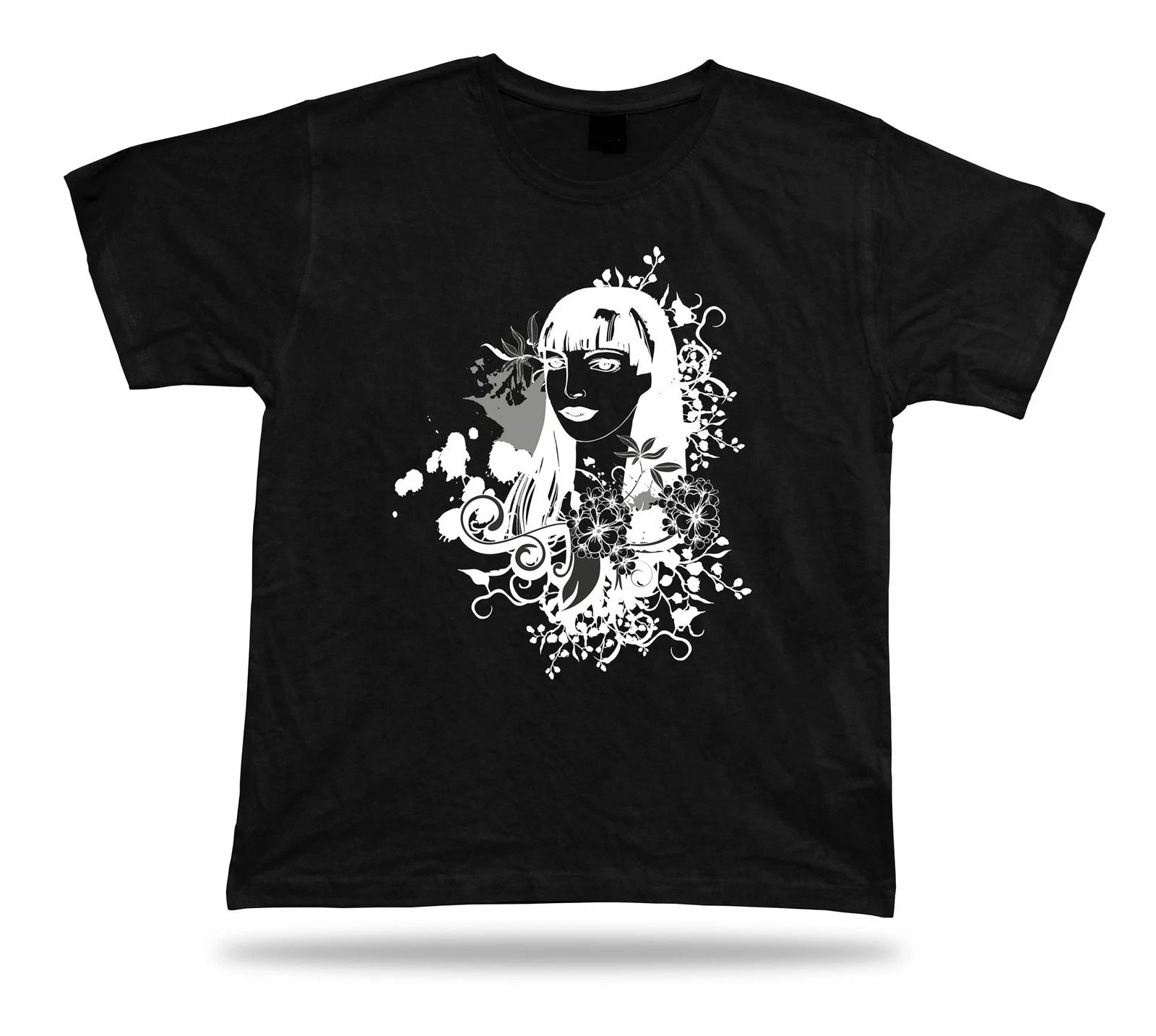 Black and White Lady tee stylish t shirt modern design special gift apparel